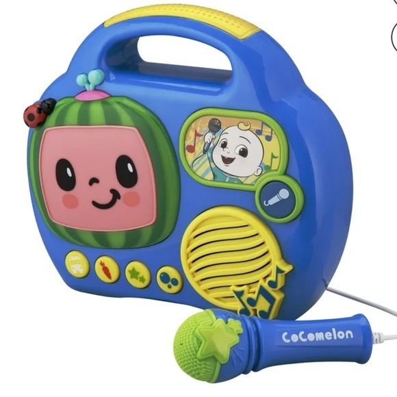 Cocomelon Sing Along Toy Boombox With Real Working Mic for Kids 18 Months and Up - Picture 3 of 6